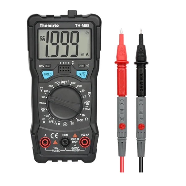 Themisto TH-M98 Digital Multimeter 2000 Counts Black